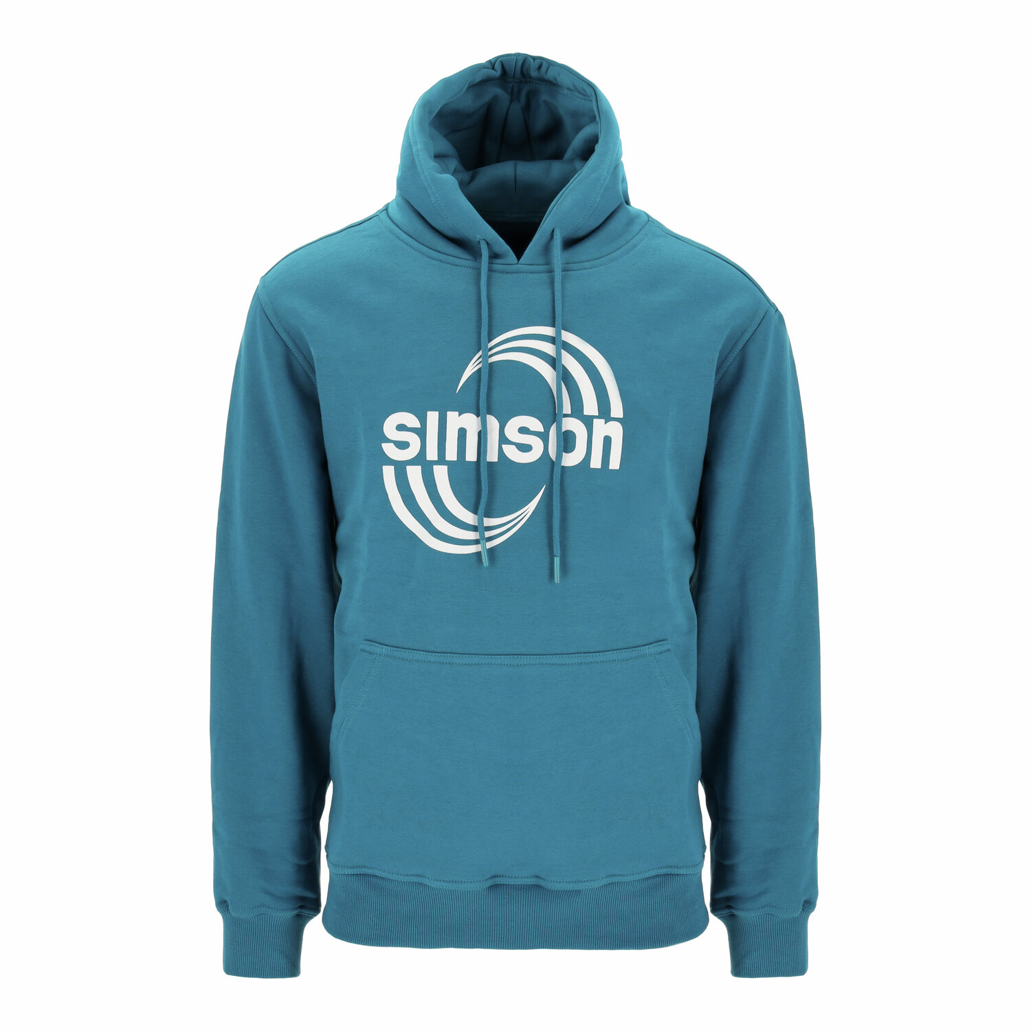 Hoodie mit Känguru-Taschen, Farbe: petrol, Größe: M - Motiv: SIMSON Cross