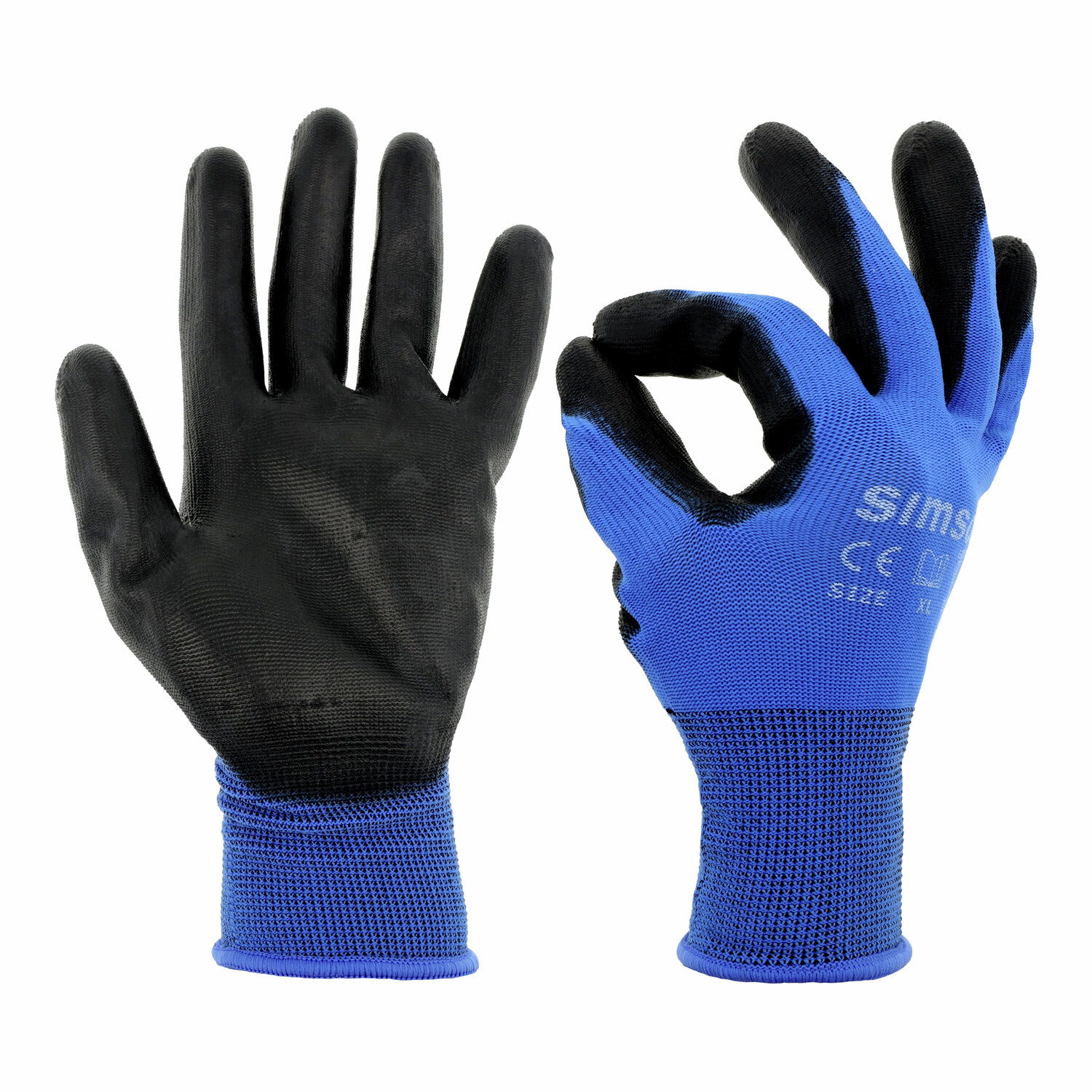 Paar-Arbeitshandschuhe, blau, Größe: M, Motiv: SIMSON